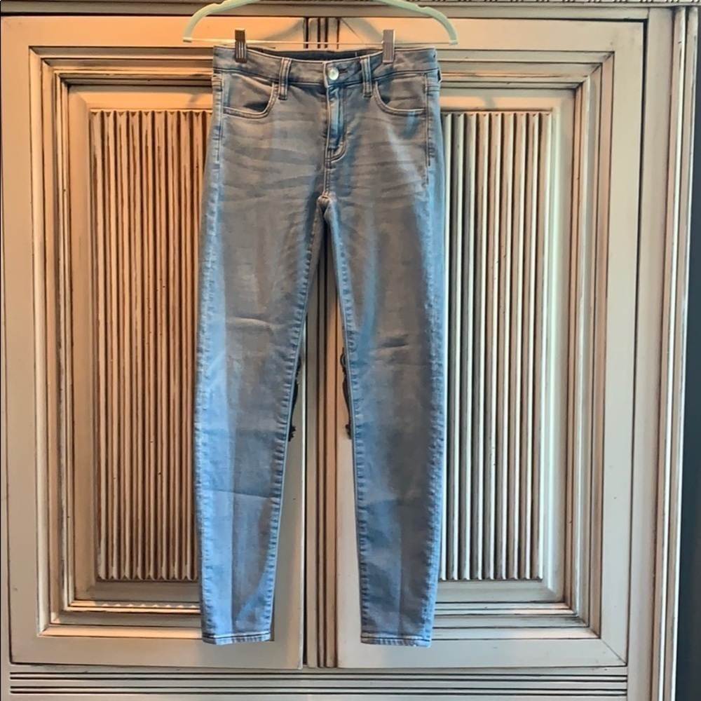 AE Super Stretch Skinny Jegging Light Wash 7/18​​​​​​​​​ - Picture 3 of 8